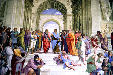 School of Athens fresco by Raphael in Vatican Museum. Vatican City.