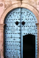 Door to Dar Ben Abdallah palace now used as a museum of arts & transitions. Tunis, Tunisia.