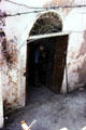 Door to workshop in Medina. Tunis, Tunisia.