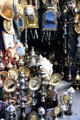 Metalwork shops in Medina. Tunis, Tunisia.