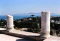 Ruins of Carthage on grounds of Carthage Museum overlooking Gulf of Tunis. Tunis, Tunisia.