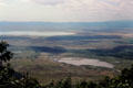 Lakes & plains in extinct caldera of Ngorongoro Crater. Tanzania.