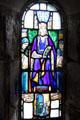 Queen Margaret stained glass window at St Margaret's Chapel. Edinburgh, Scotland.