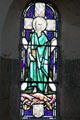 St Andrew stained glass window at St Margaret's Chapel. Edinburgh, Scotland.