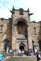 Entrance arch at Scottish National War Memorial. Edinburgh, Scotland.
