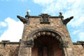 Entrance tower at Scottish National War Memorial. Edinburgh, Scotland.