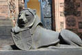 Carved lion at Scottish National War Memorial. Edinburgh, Scotland.