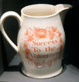 Success to volunteer troops ceramic jug at National War Museum of Scotland. Edinburgh, Scotland.