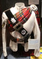 Doublet of 1st Battalion Black Watch piper at National War Museum of Scotland. Edinburgh, Scotland.