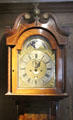 Longcase clock by James Nicoll of Canongate inside later case at Museum of Edinburgh. Edinburgh, Scotland.