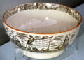 Porcelain bowl commemorating Edinburgh & Leith Shipping Co. at Museum of Edinburgh. Edinburgh, Scotland.