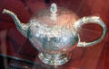 Silver Rococo teapot by Ker & Dempster of Edinburgh at Museum of Edinburgh. Edinburgh, Scotland.