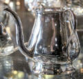 Silver spout cup prob. to feed invalids by William Davie of Edinburgh at Museum of Edinburgh. Edinburgh, Scotland.