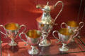 Sheffield plate ewer & communion cups by unknown of Edinburgh at Museum of Edinburgh. Edinburgh, Scotland.