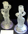 Press molded glass figures at Museum of Edinburgh. Edinburgh, Scotland.