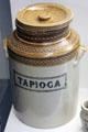 Stoneware tapioca storage jar by W.A. Gray & Sons of Portobello, Scotland at Museum of Edinburgh. Edinburgh, Scotland.