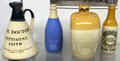 Stoneware flagons & bottles by A.W. Buchnan of Portobello, Scotland at Museum of Edinburgh. Edinburgh, Scotland.