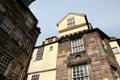Masonry details of Moubray House & John Knox House , two of the oldest houses in Edinburgh. Edinburgh, Scotland.