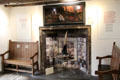 Tiled fireplace at John Knox House. Edinburgh, Scotland.