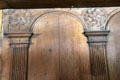 Oak room paneling details at John Knox House. Edinburgh, Scotland.