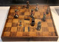 Sir Walter Scott's chess set at Writers' Museum. Edinburgh, Scotland.