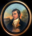 Robert Burns miniature portrait by unknown after Alexander Nasmyth at Writers' Museum. Edinburgh, Scotland.