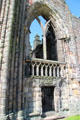 Gothic arches & portal of Holyrood Abbey. Edinburgh, Scotland.