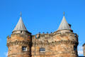 Roof line of northwest tower of Holyrood Palace. Edinburgh, Scotland.
