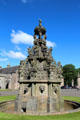 Fountain installed at Holyrood Palace at request of Queen Victoria modeled on one at Linlithgow. Edinburgh, Scotland.