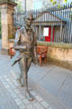 Statue of Robert Fergusson Scots Poet at Canongate Kirk. Edinburgh, Scotland.