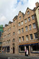 Heritage buildings near Canongate on Royal Mile. Edinburgh, Scotland.