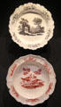 Creamware plates with transfer prints by Guy Green for Wedgwood at National Museum of Scotland. Edinburgh, Scotland.