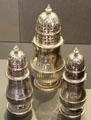Silver castors by Christopher Canner I of London at National Museum of Scotland. Edinburgh, Scotland.