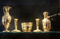 Vessels from travelling service which belonged to Pauline Borghese, sister of Emperor Napoleon with more than 100 silver gilt item by Martin-Guillaume Biennais of Paris at National Museum of Scotland. Edinburgh, Scotland.