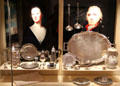 Collection of early Scottish-made silver at National Museum of Scotland. Edinburgh, Scotland.