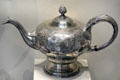 Silver teapot by James Welsh of Edinburgh at National Museum of Scotland. Edinburgh, Scotland.