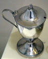 Silver mustard pot by David Downie of Edinburgh at National Museum of Scotland. Edinburgh, Scotland.