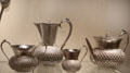 Silver thistle tea set by R&W Sorley of Glasgow at National Museum of Scotland. Edinburgh, Scotland.