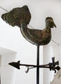 Weathervane of copper sheets in form of coq from St Ninian's Church in North Leith, Scotland at National Museum of Scotland. Edinburgh, Scotland.