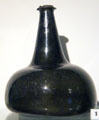 Glass wine bottle from Aytoun Castle of Berwickshire at National Museum of Scotland. Edinburgh, Scotland.