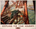 Scotland for your Holidays poster by Terence Tenison Cuneo for British Railways at National Museum of Scotland. Edinburgh, Scotland.