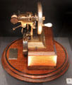 Elias Howe lock stitch sewing machine prototype at National Museum of Scotland. Edinburgh, Scotland