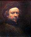 Self portrait (1657) by Rembrandt van Rijn at National Gallery of Scotland. Edinburgh, Scotland