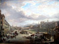Princes Street in Edinburgh with start of building of Royal Institution painting by Alexander Nasmyth at National Gallery of Scotland. Edinburgh, Scotland.