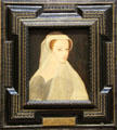 Mary Queen of Scots portrait in frame after François Clouet at National Portrait Gallery of Scotland. Edinburgh, Scotland.