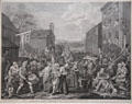 March of English Guards against Jacobite Army in 1745 engraving by Luke Sullivan after William Hogarth at National Portrait Gallery of Scotland. Edinburgh, Scotland.