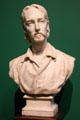 Robert Louis Stevenson marble bust by David Watson Stevenson at National Portrait Gallery of Scotland. Edinburgh, Scotland.
