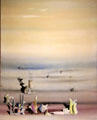 Never Again painting by Yves Tanguy at Scottish National Gallery of Modern Art Dean Gallery. Edinburgh, Scotland.