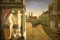 Street of Trams painting by Paul Delvaux at Scottish National Gallery of Modern Art Dean Gallery. Edinburgh, Scotland.