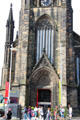 Gothic entrance of The Hub on Royal Mile. Edinburgh, Scotland.
